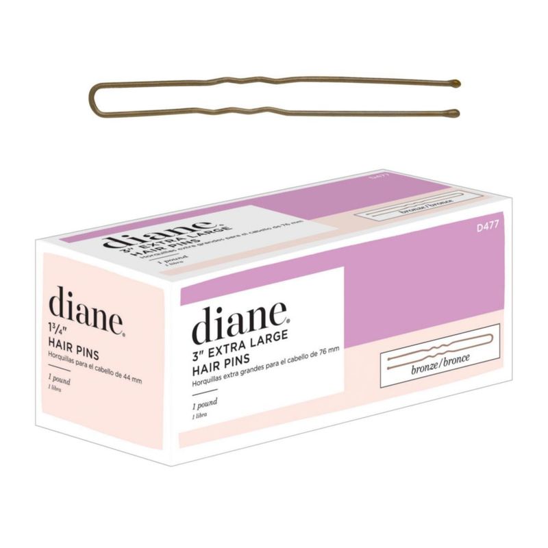 Horquillas para el pelo Diane extra grandes 762 cm color bronce para mujer 400 alfileres