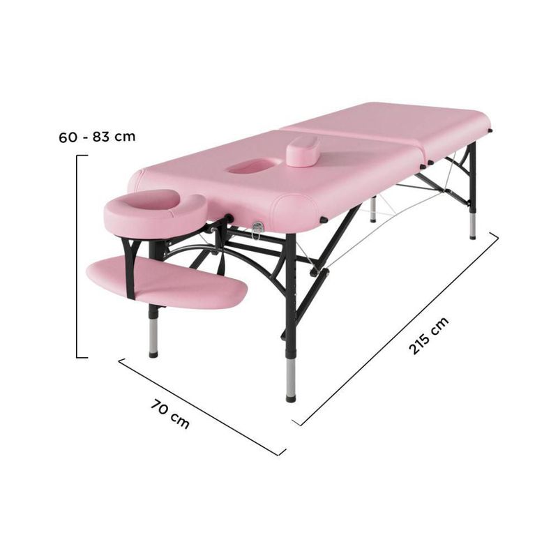 Cama De Masaje Profesional Ajustable Aley Vanlig Uso Rudo Antideslizante Portatil Spa Salon Pestañas Tatoo Rosa