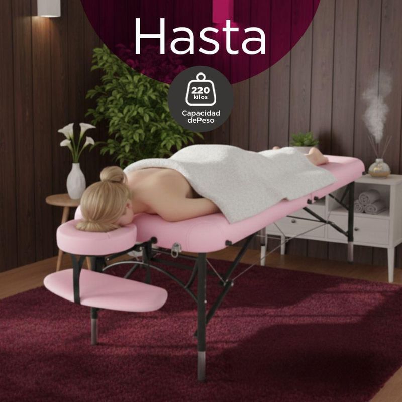 Cama De Masaje Profesional Ajustable Aley Vanlig Uso Rudo Antideslizante Portatil Spa Salon Pestañas Tatoo Rosa