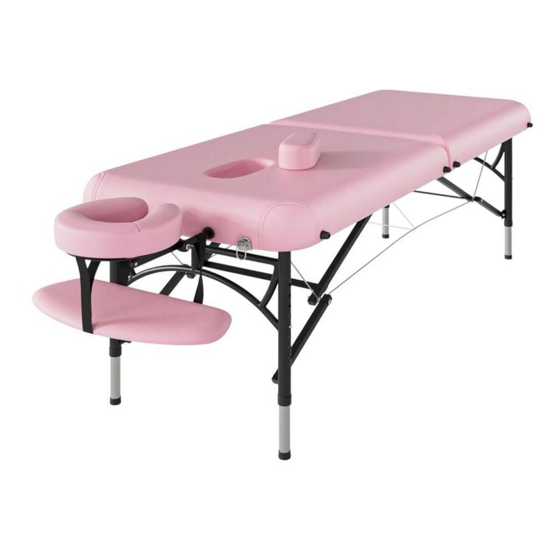 Cama De Masaje Profesional Ajustable Aley Vanlig Uso Rudo Antideslizante Portatil Spa Salon Pestañas Tatoo Rosa