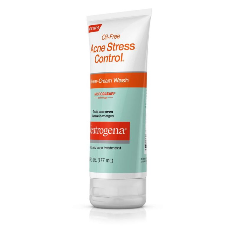 Jabón facial Neutrogena sin aceite para el control del estrés para el acné con pepino 177 ml