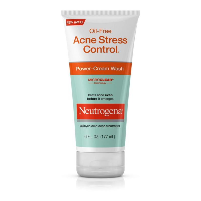 Jabón facial Neutrogena sin aceite para el control del estrés para el acné con pepino 177 ml