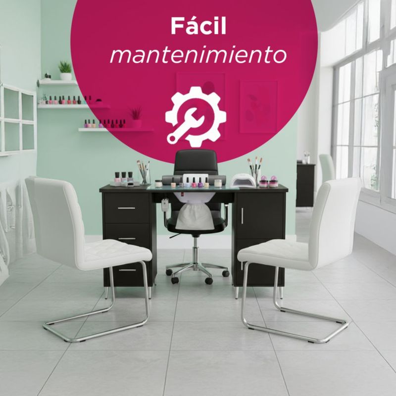 Mesa De Manicura Negra Con Extractor De Polvo Vanlig Tablero De Vidrio Cajones De Almacenaje y Cojín de Muñeca Uñas Salon Estética