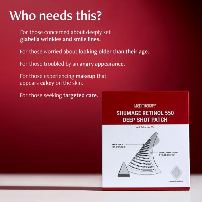 Parches faciales MEDITHERAPY Shumage Retinol 550 Deep Shot Patch