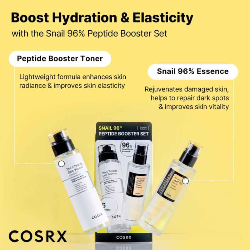 Set para el cuidado de la piel COSRX Snail Mucin 96% Peptide Booster Serum