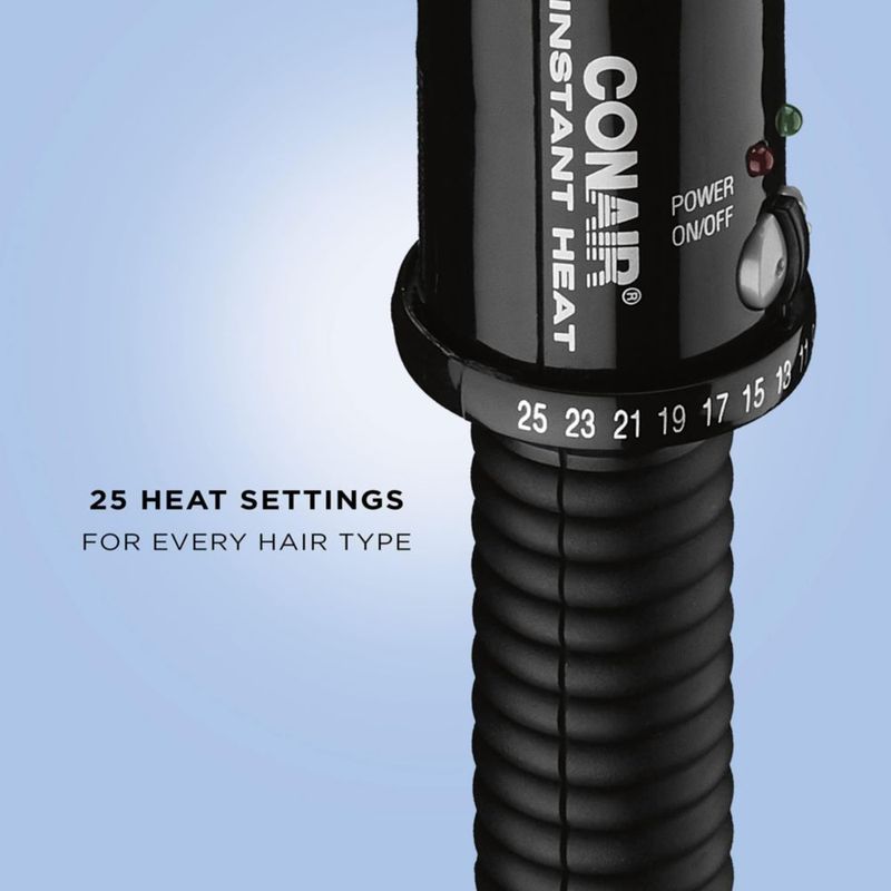 Brocha para peinar Conair Instant Heat de 3/4 pulgadas con 25 ajustes de calor