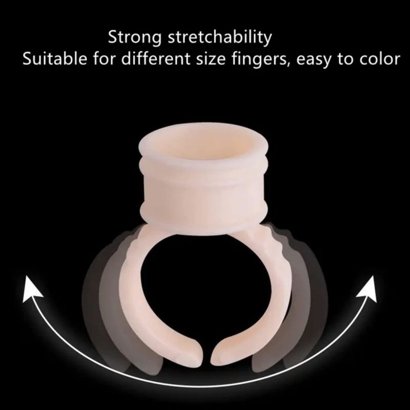 Juego de anillos con pigmentos para tatuajes Hipifans 100 unidades silicona suave