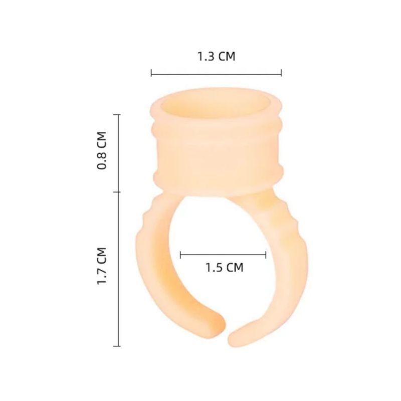 Juego de anillos con pigmentos para tatuajes Hipifans 100 unidades silicona suave