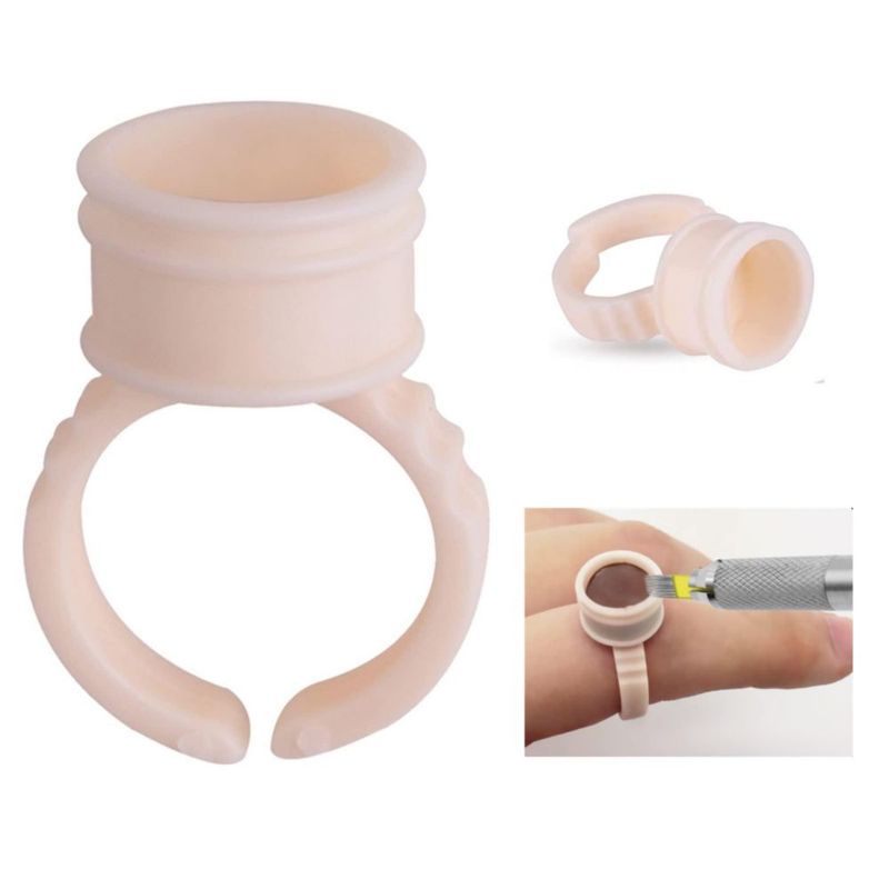Juego de anillos con pigmentos para tatuajes Hipifans 100 unidades silicona suave