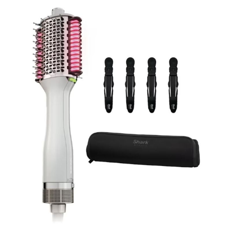 CEPILLO ELECTRICO SHARK MOD. HT222CO BLANCO 2 EN 1 C/PEINE TÉRMICO Y SECADOR ELÉCTRICO ALISA Y SUAVIZA SIN DAÑO ELIMINA FRIZZ