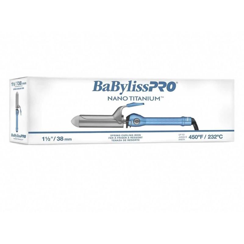 Tenaza Rizos Profesional Babylisspro Nano Titanium 1.5 In Azul Acero