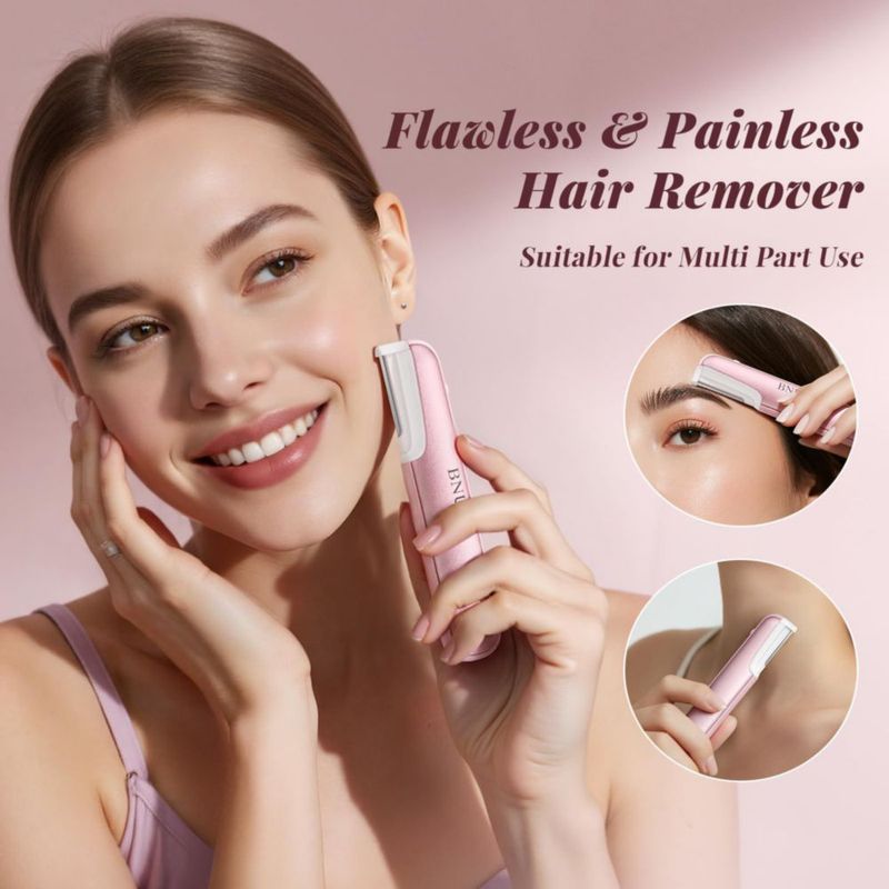 Depilador facial Dermaplane Razor BNU recargable color rosa