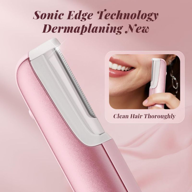 Depilador facial Dermaplane Razor BNU recargable color rosa