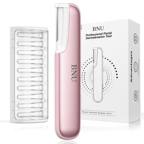 Depilador facial Dermaplane Razor BNU recargable color rosa