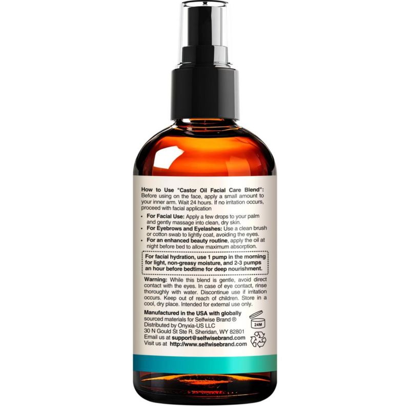 Hidratante Orgánico de Aceite de Ricino SELFWISE 118 ml para Rostro y Ojos