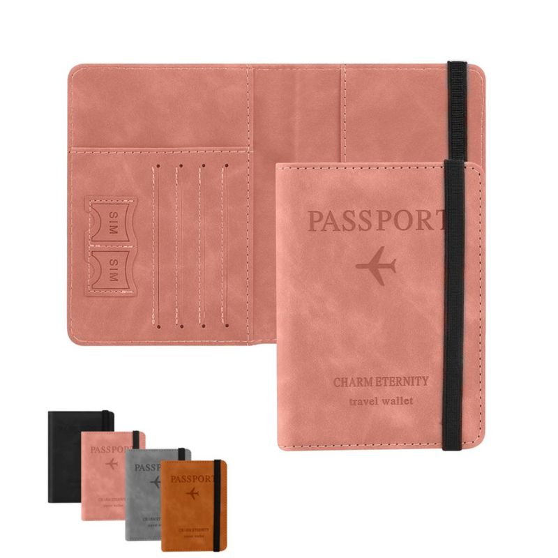 Porta Pasaporte Blulander con Protección RFID y Ranuras para Tarjetas – Funda de Cuero PU Compacta para Viaje