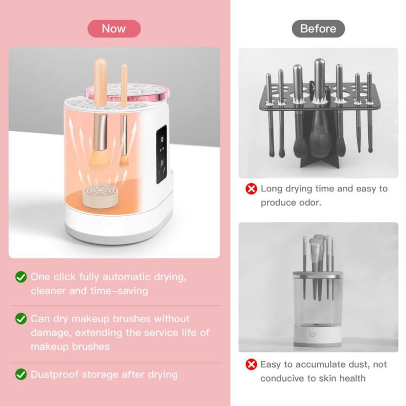 Máquina limpiadora eléctrica de brochas de maquillaje SBMKK 3 en 1