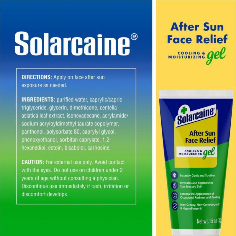 Gel Facial After Sun Solarcaine Refrescante e Hidratante 45 ml