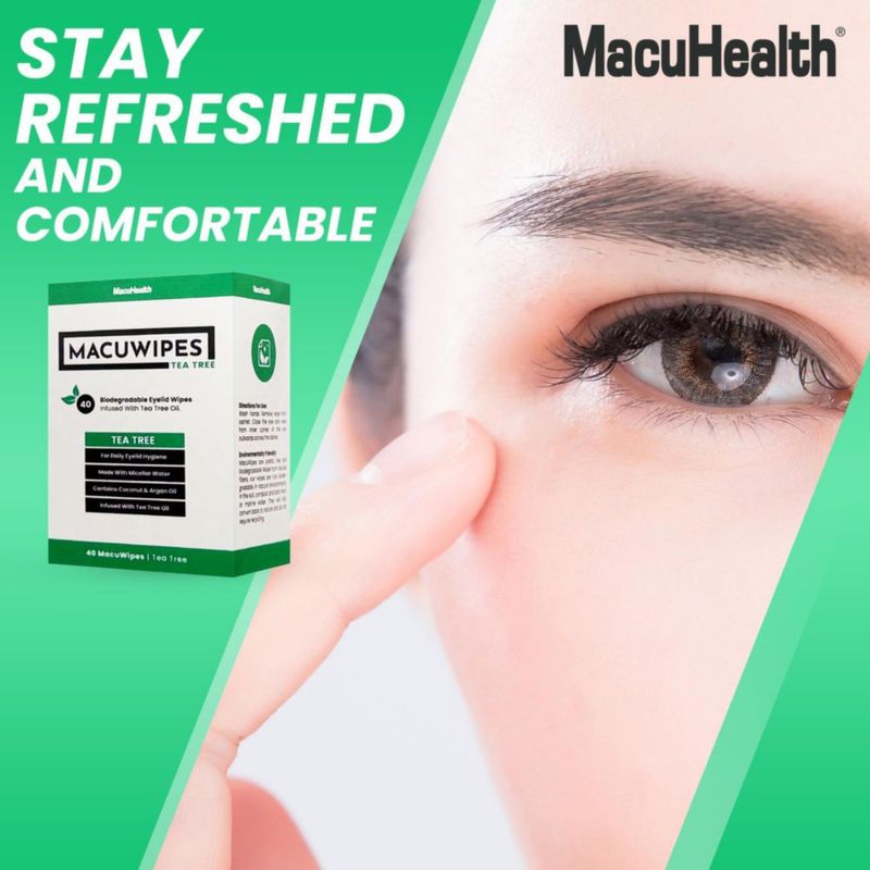 Toallitas para párpados MacUHealth MacUWipes Tea Tree 40 unidades