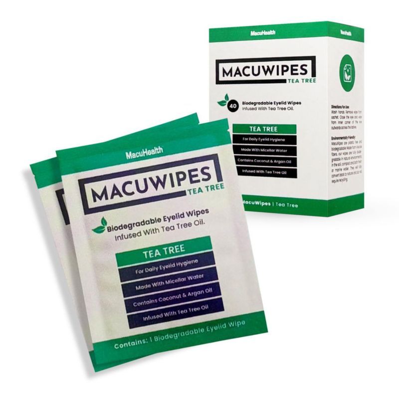 Toallitas para párpados MacUHealth MacUWipes Tea Tree 40 unidades
