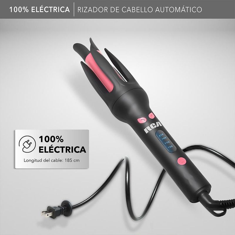 RCA Rizador de Cabello Automático con Cubierta Protectora Antiquemaduras Y Calentamiento Rápido RC-PR