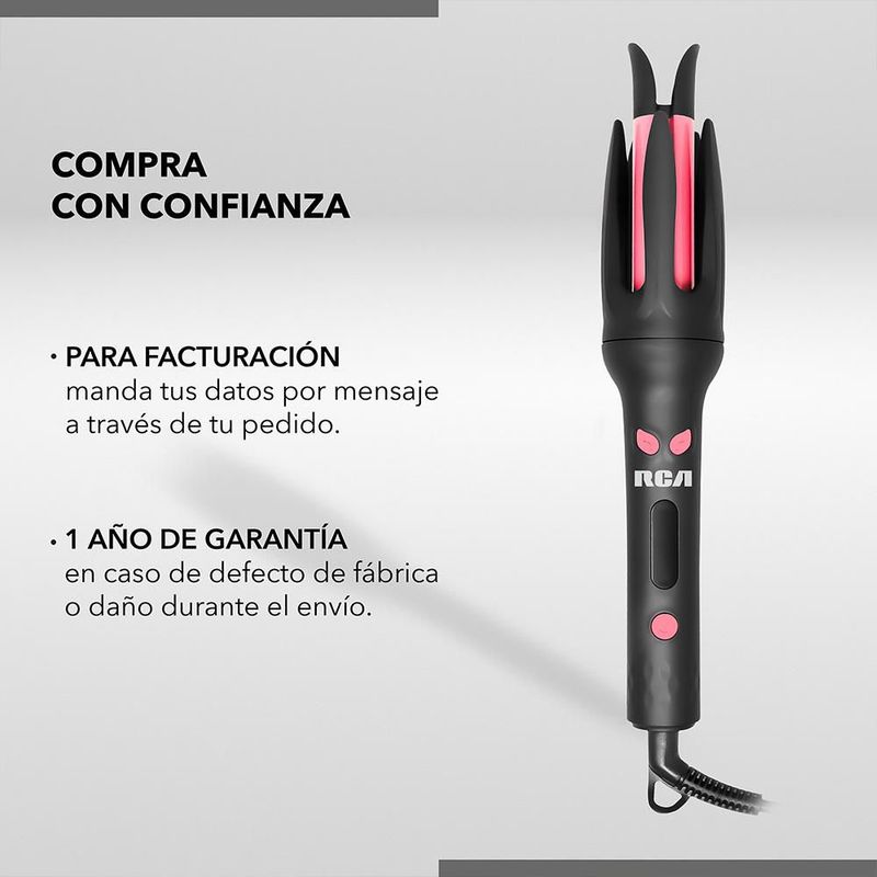 RCA Rizador de Cabello Automático con Cubierta Protectora Antiquemaduras Y Calentamiento Rápido RC-PR
