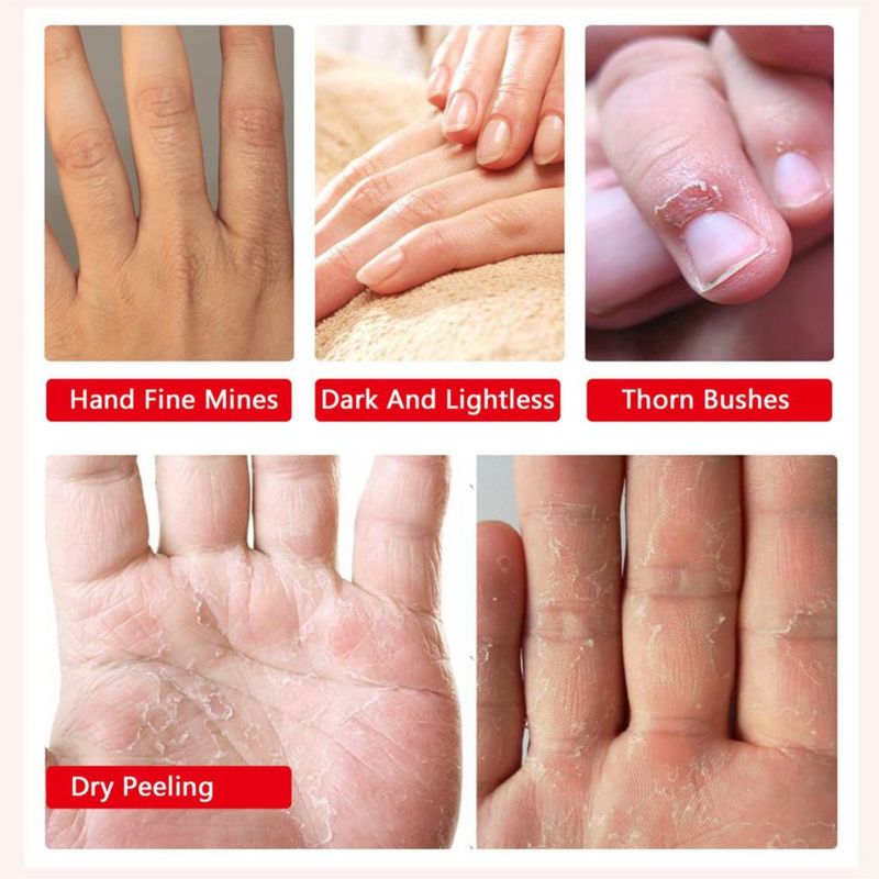 Guantes hidratantes AIQIUSHA máscara de spa para manos colágeno paquete de 4