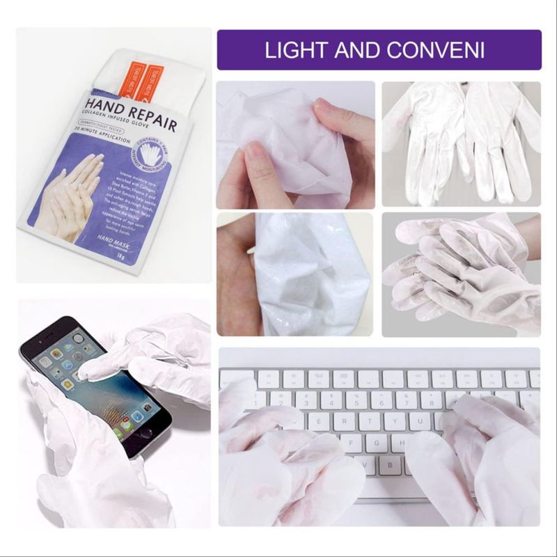 Guantes hidratantes AIQIUSHA máscara de spa para manos colágeno paquete de 4