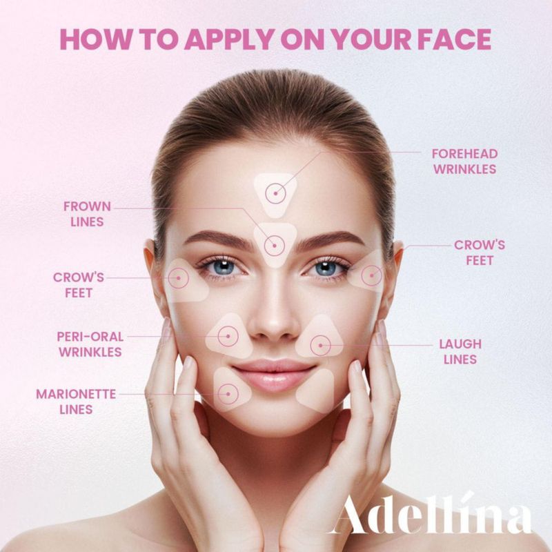 Parches antiarrugas faciales Adellina New Anti-Overnight (144 unidades)