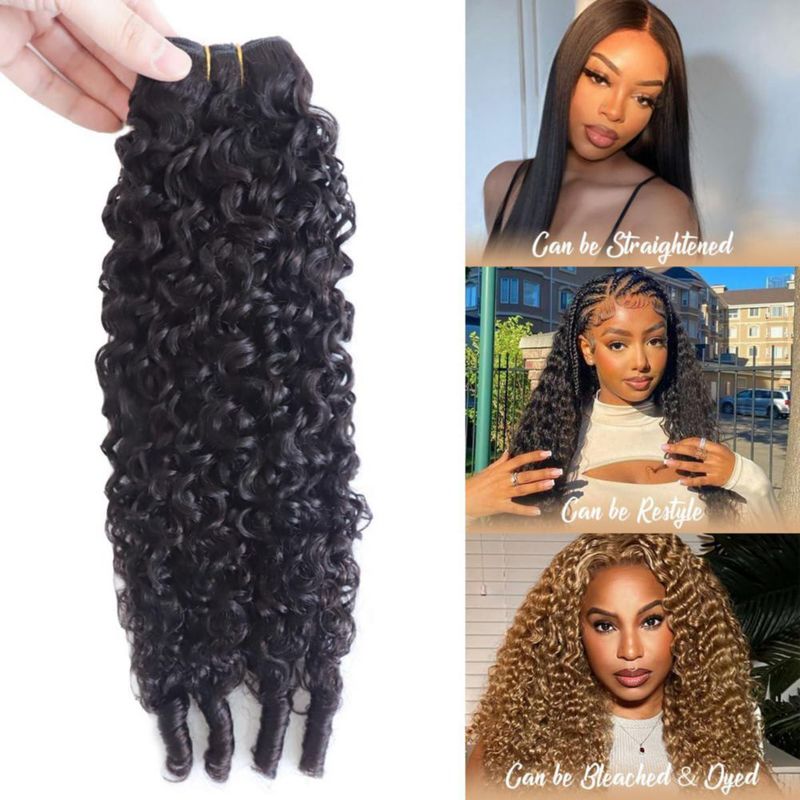 Extensiones de cabello birmano rizado 45 50 55 cm 100% cabello humano