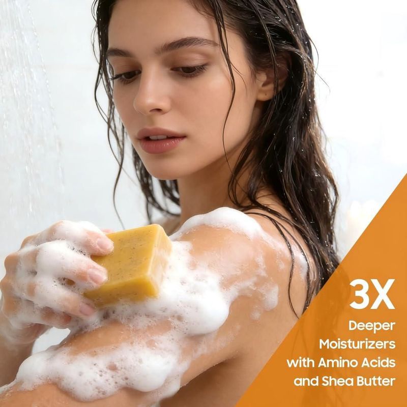 Barra de jabón Uselective de limón y cúrcuma con ácido kójico y vitamina C