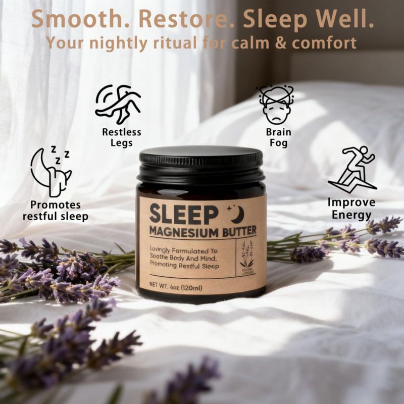 Manteca de magnesio WAESKI 120 ml crema de lavanda para dormir