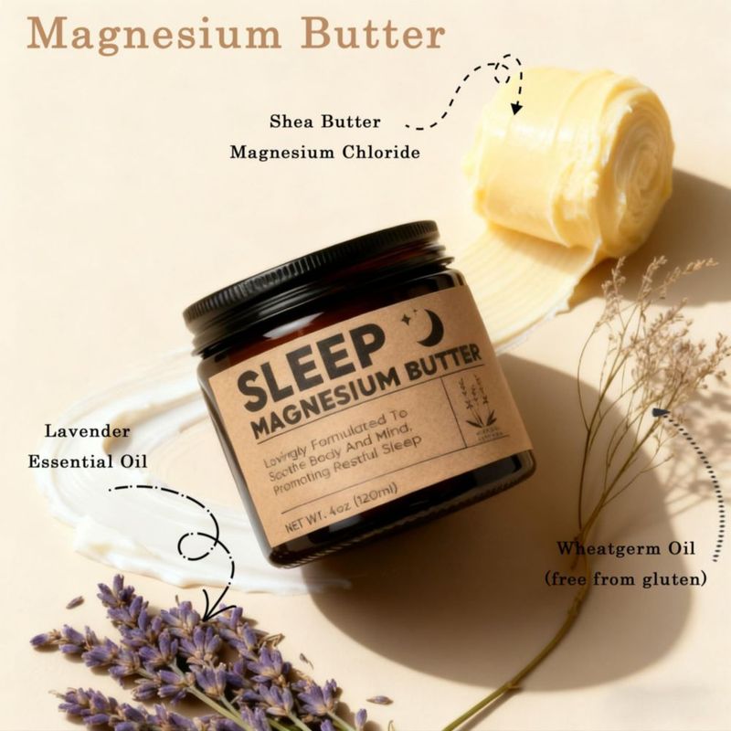 Manteca de magnesio WAESKI 120 ml crema de lavanda para dormir