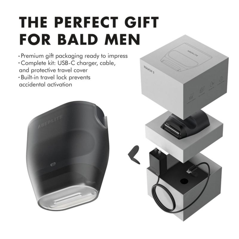 Afeitadora Foil Head Aberlite Touch 2 para hombres calvos color negro