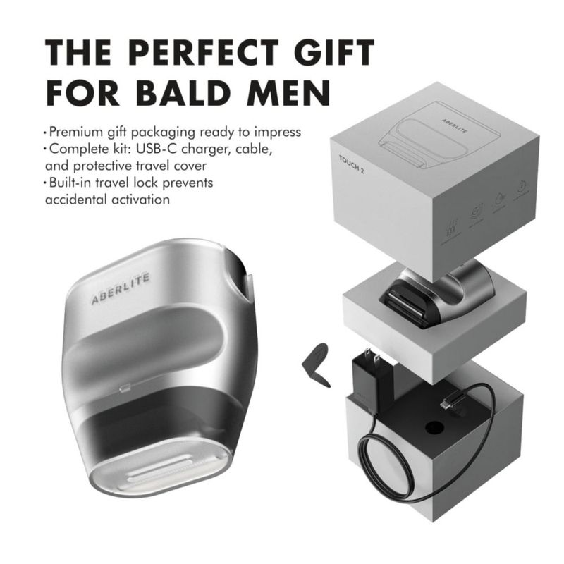 Afeitadora Foil Head Aberlite Touch 2 para hombres calvos color plateado