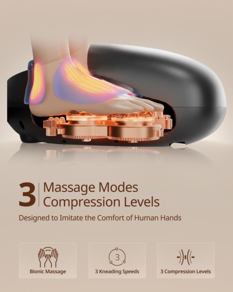 Masajeador de pies ibreo Shiatsu con calor y compresión de aire control remoto