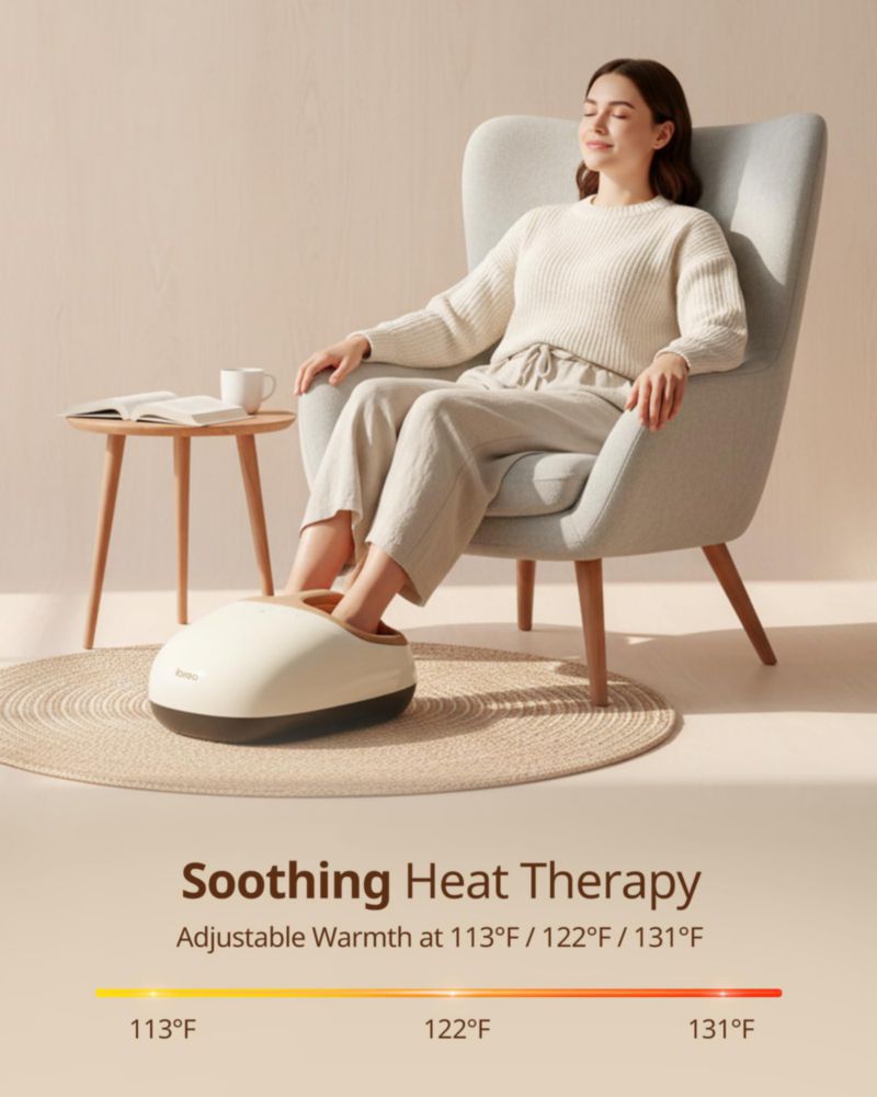 Masajeador de pies ibreo Shiatsu con calor y compresión de aire control remoto
