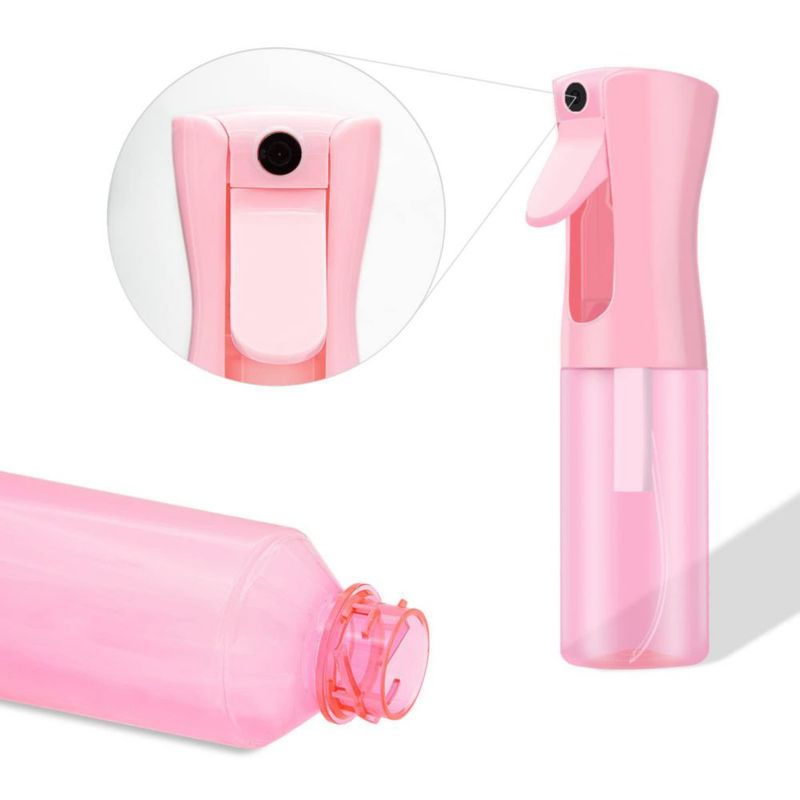 Botella de aerosol LERPOLOR vacía continua de 200 ml PET color rosa