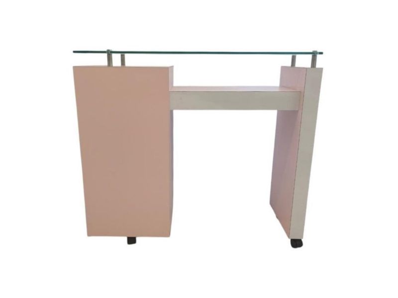 Mesa de manicura futuro The Look Shop rosa con cajonera