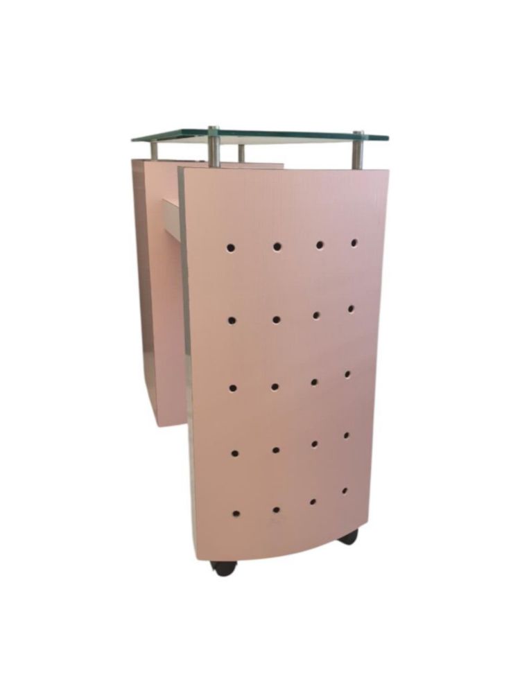Mesa de manicura futuro The Look Shop rosa con cajonera