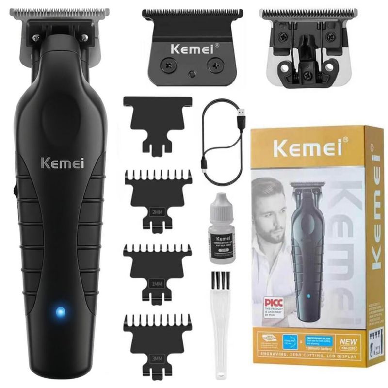Máquina de cortar cabello KEMEI 2299 inalámbrica y con cable recargable