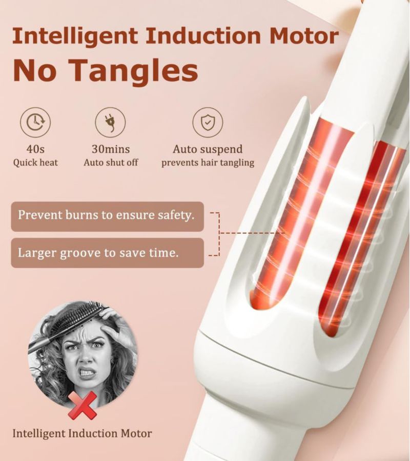 Rizador automático para el cabello BILITOK 1.2" cerámico 4 temperaturas 3 temporizadores