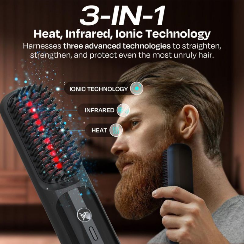 Alisador de barba HUMMINGBIRD MK18 inalámbrico con 5 niveles de temperatura
