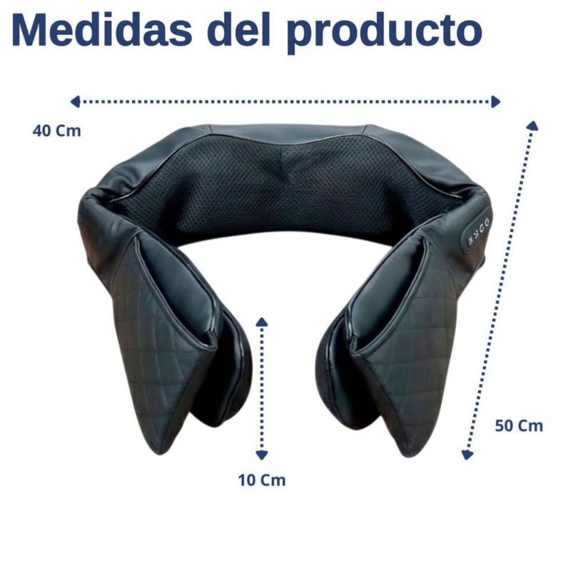 Bluelander Masajeador de Cuello,Espalda y Hombros, Función de Calentamiento por Infrarrojo, 3 Velocidades, Rotación 3D, Negro.