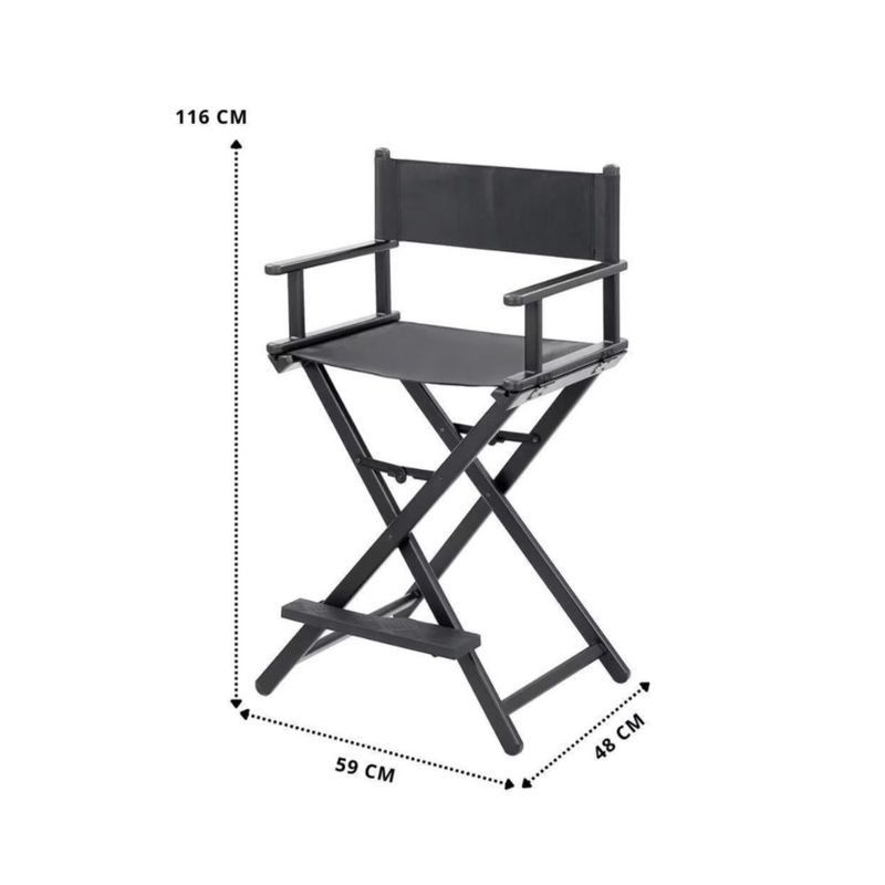 Silla Para Maquillaje Profesional Tipo Director Plegable VANLIG |  Ligera, Elegante y Resistente