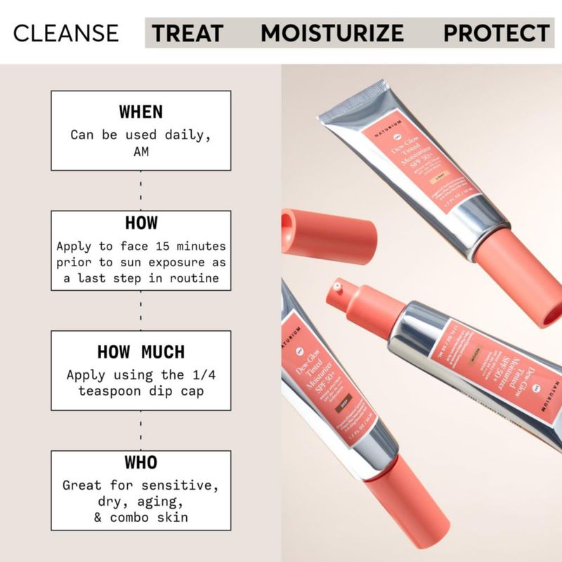 Protector solar hidratante Naturium Dew-Glow SPF 50+ Medium 50 ml