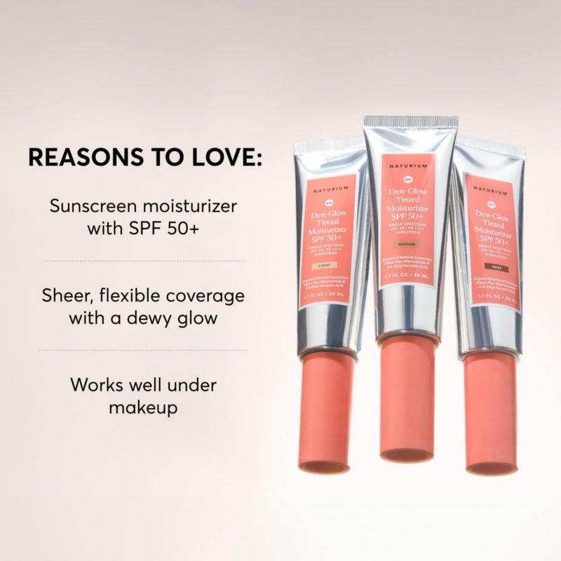 Protector solar hidratante Naturium Dew-Glow SPF 50+ Medium 50 ml