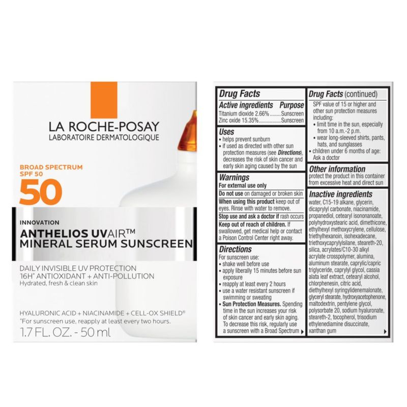 Protector solar La Roche-Posay Anthelios UVAir SPF 50 50 ml