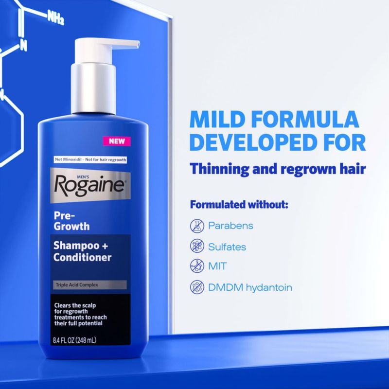 Shampoo y acondicionador Rogaine Pre-Crecimiento 248 ml Triple Ácido