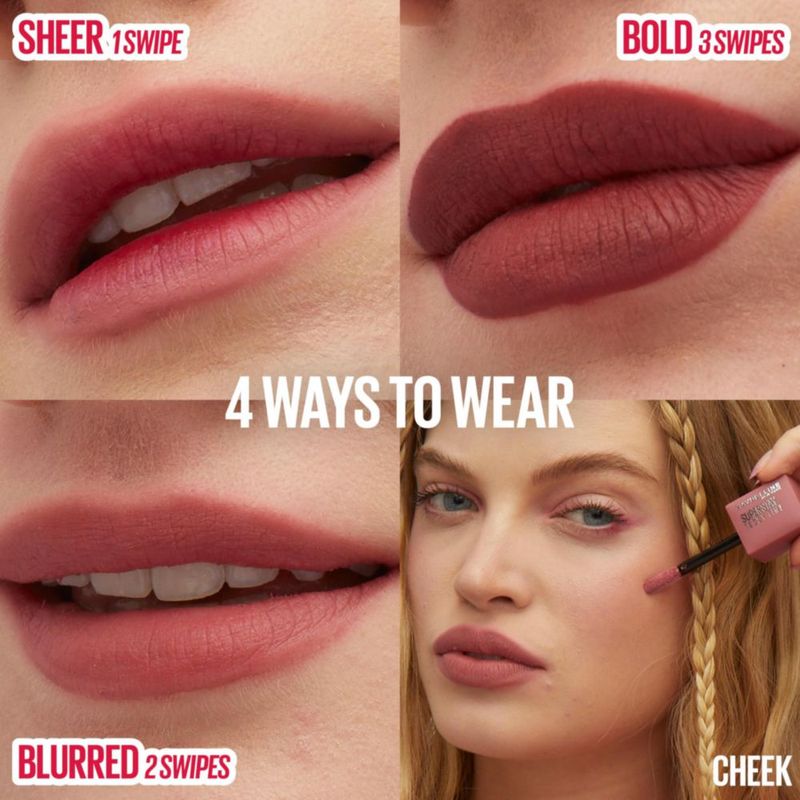 Lip Tint Maybelline Super Stay Teddy Matte 12HR Coquettish